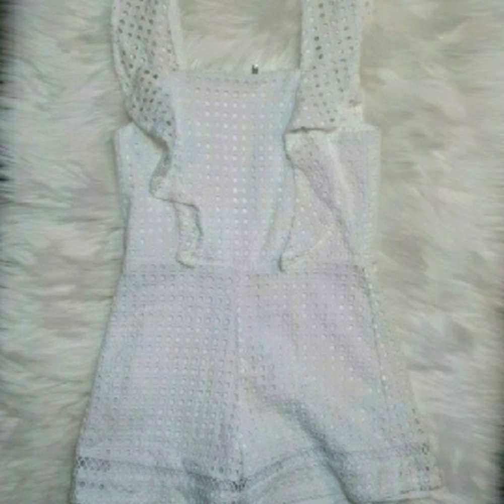 Kids White Eyelet One Piece